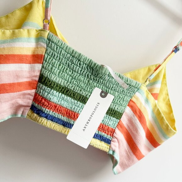 ANTHROPOLOGIE | Striped Linen Crop Top | NWT - Picture 11 of 12